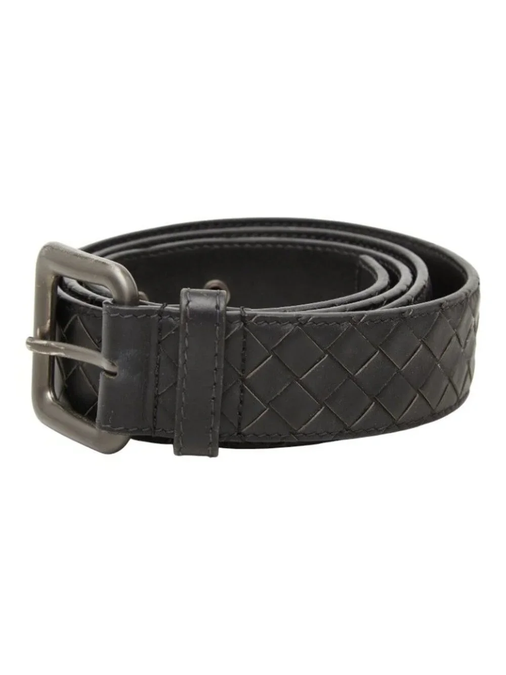 Bottega Veneta Intrecciato Belt 95 33 Black Leather